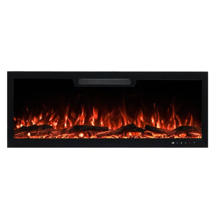 Elite Elektrischer Einbaukamin | Elegantes Design | LED-Flamme & Smartsteuerung